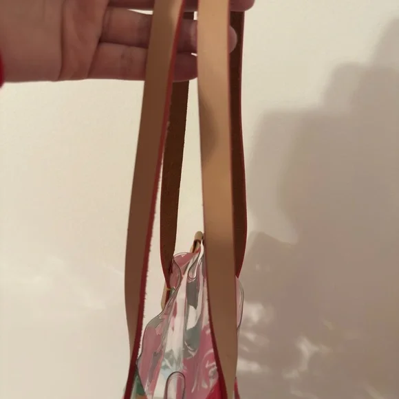 Dooney & Bourke Red Floral Transparent Tote - Picture 8 of 9